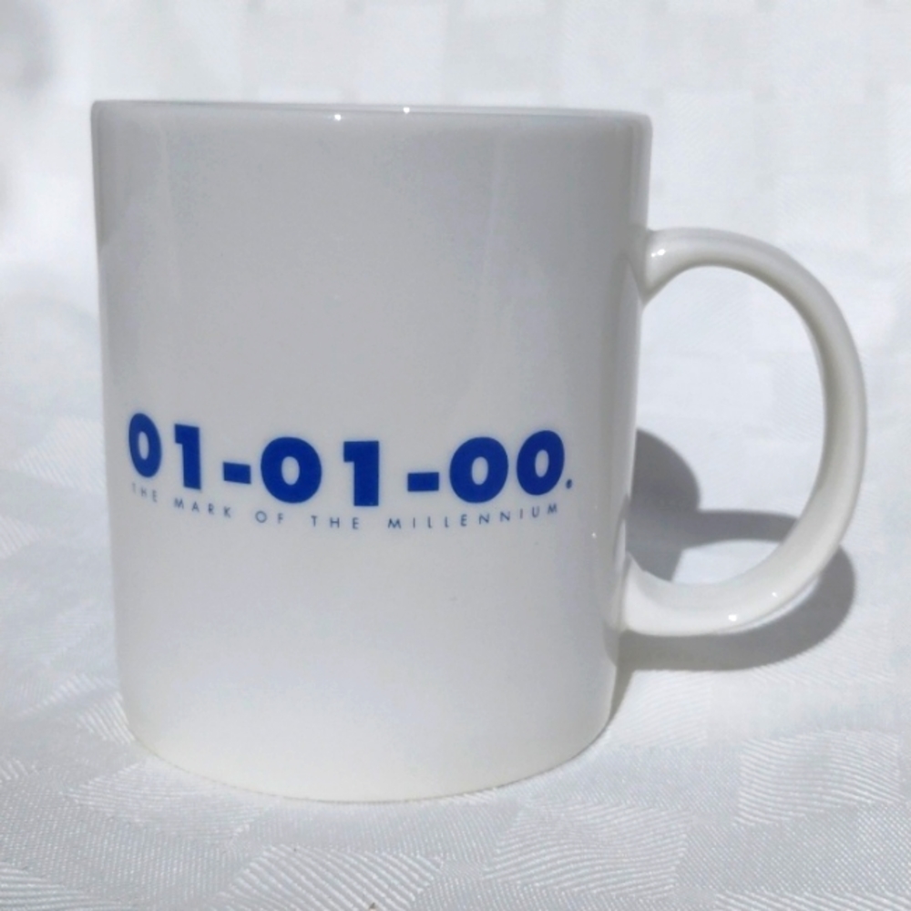 01-01-00 The Mark of the Millennium Vintage Y2K Oversized Mug